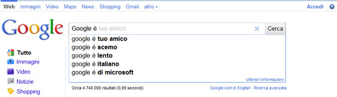 Google Instant Search in Italia di default