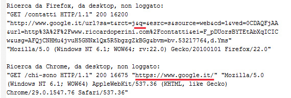 Google non passa la query nella url referral