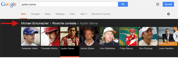 Schumacher Senna carousel Knowledge Graph